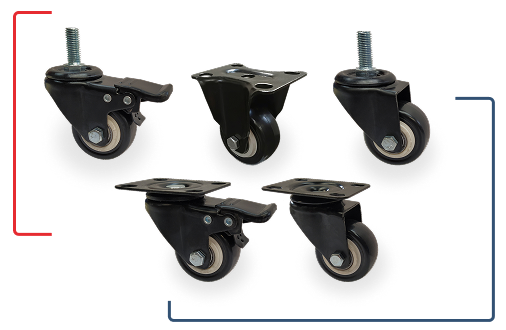 low duty caster wheel